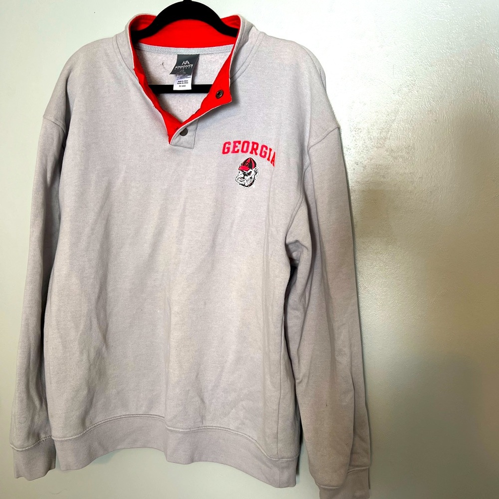 UGA Georgia Bulldogs pullover quarter button